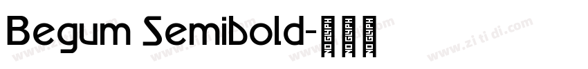 Begum Semibold字体转换